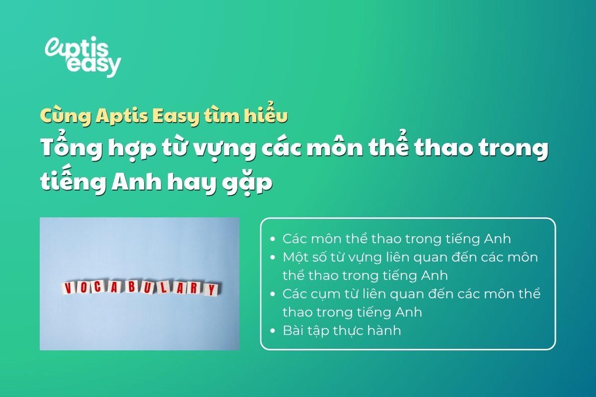 Tổng hợp từ vựng các môn thể thao trong tiếng Anh hay gặp
