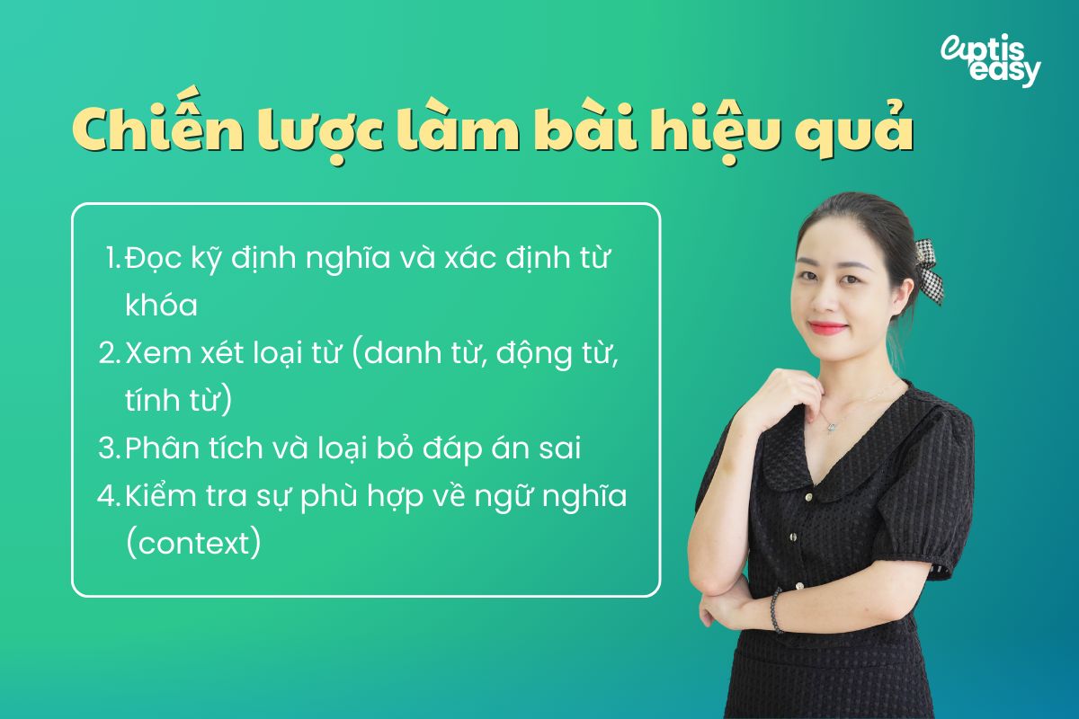 Chiến lược làm bài dạng Definition Matching trong Aptis Core Part 2