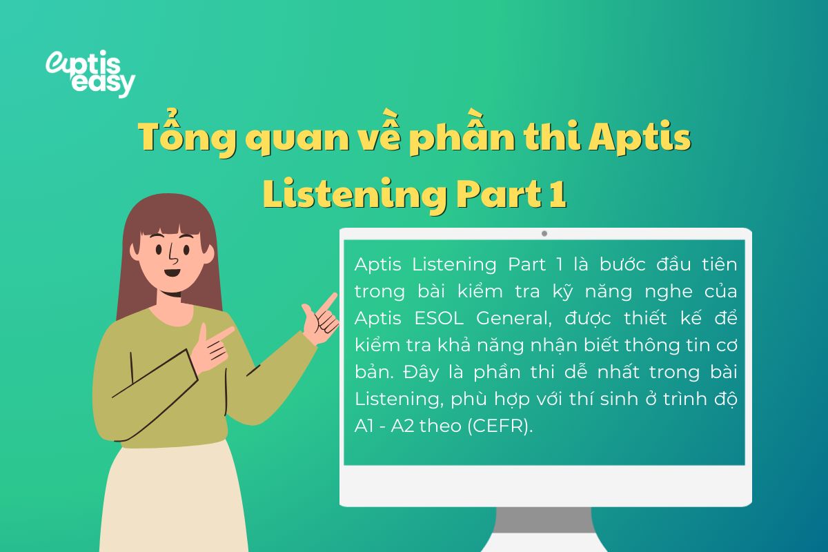 Tổng quan về phần thi Aptis Listening Part 1