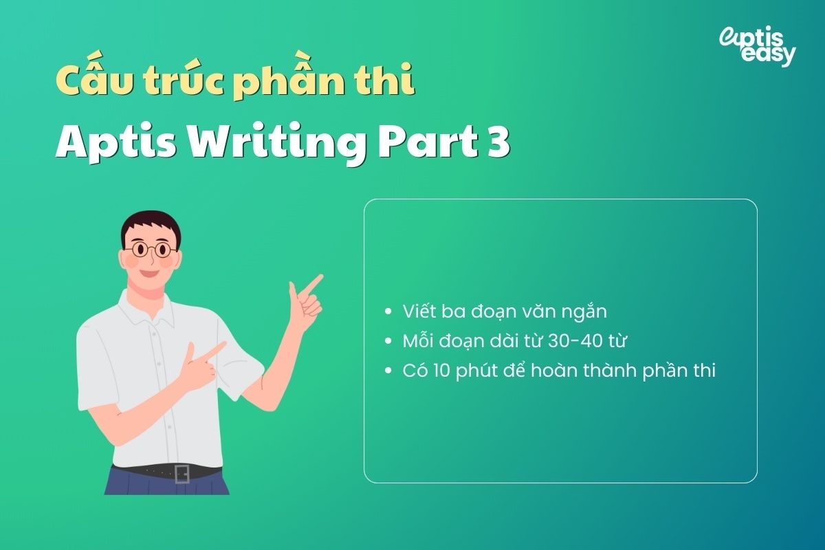 Cấu trúc phần thi Aptis Writing Part 3