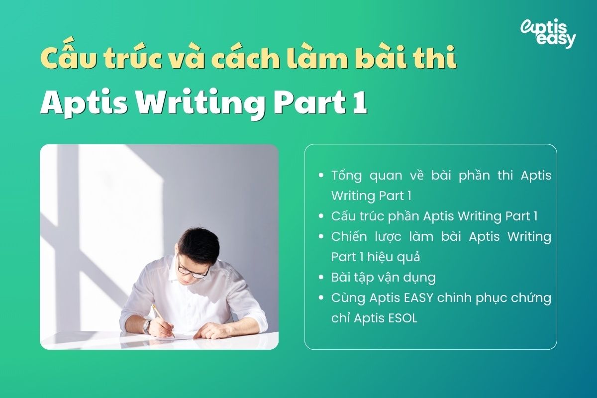 Cấu trúc và cách làm bài thi Aptis Writing Part 1