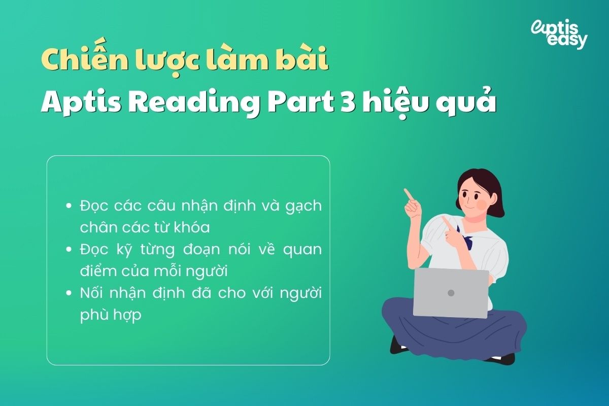 Cách làm Aptis Reading Part 3