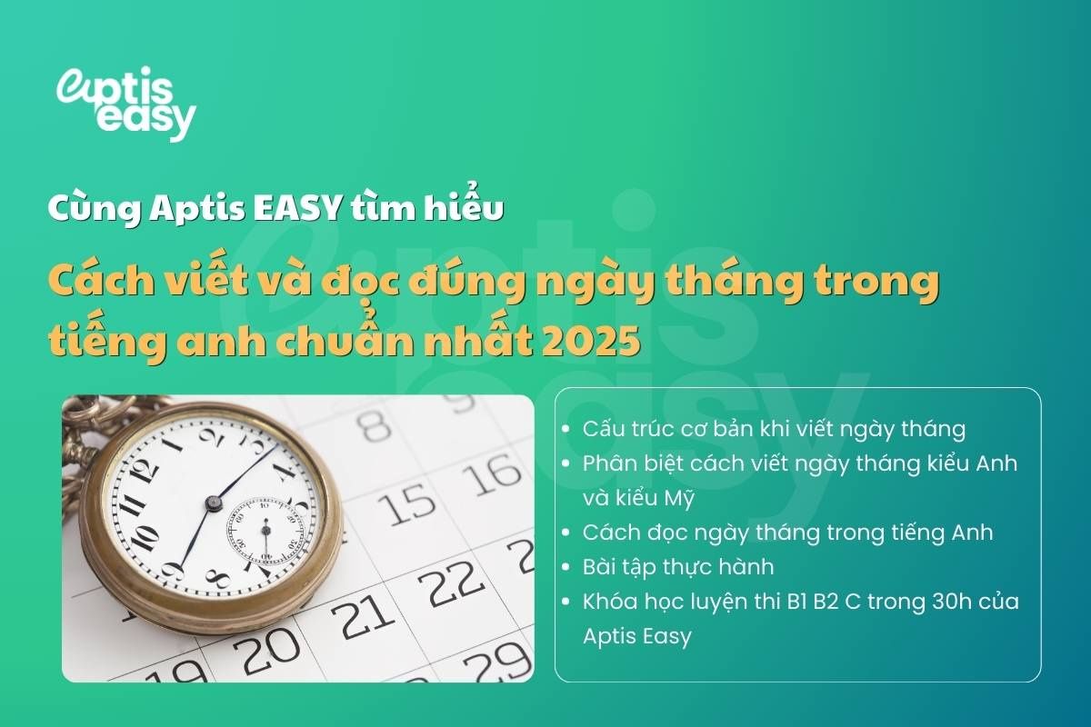 Cách viết và đọc đúng ngày tháng trong tiếng anh chuẩn nhất