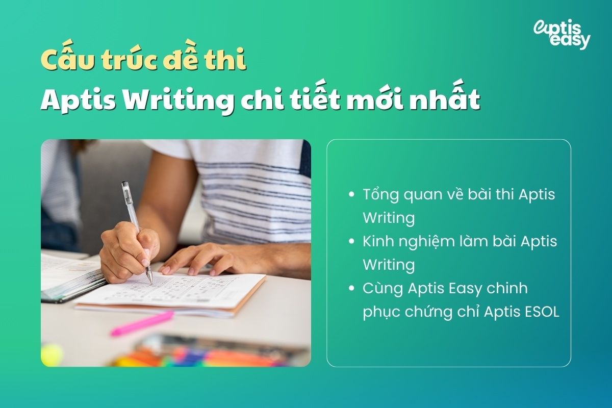 Cấu trúc đề thi Aptis Writing chi tiết mới nhất