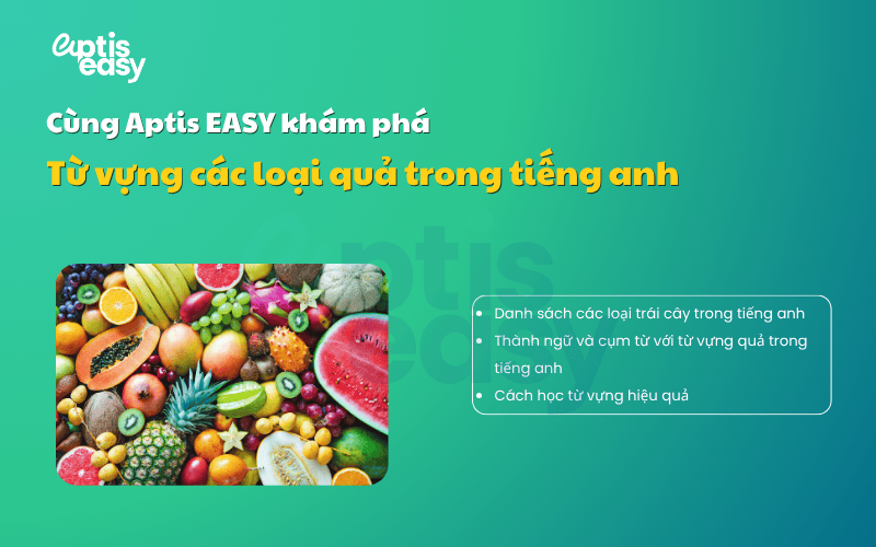 Khám phá từ vựng về các loại quả trong tiếng anh thường dùng