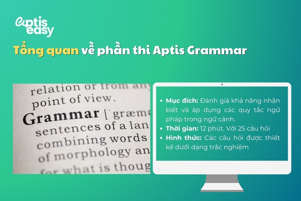 Tổng quan về phần thi Aptis Grammar - Aptis Core Part 1