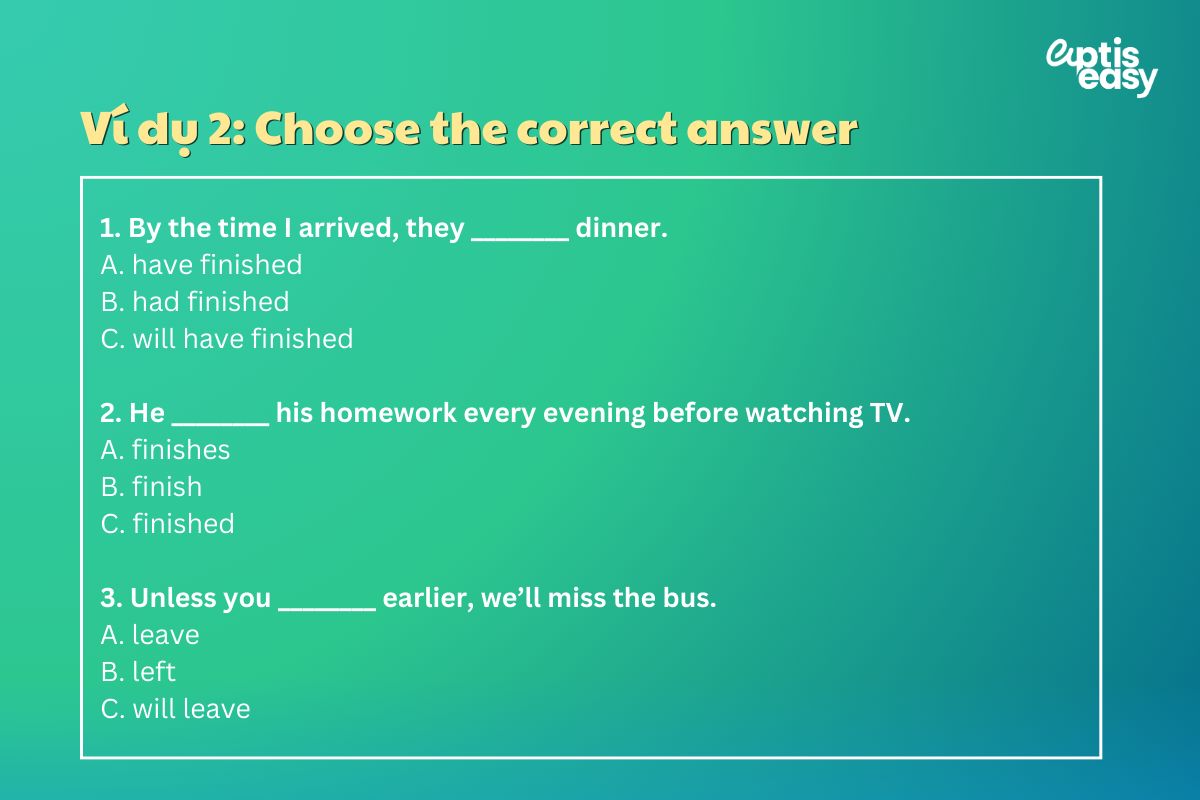 Bài tập Aptis Grammar 2