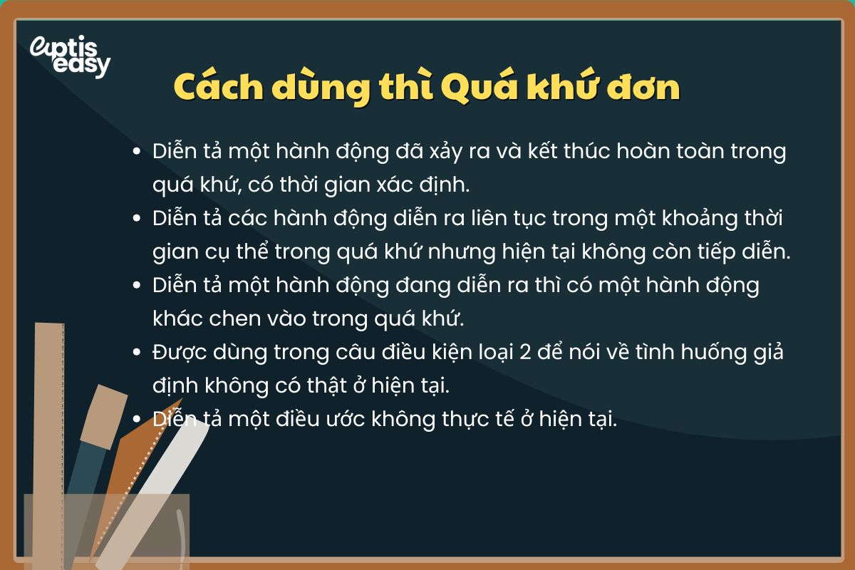 Cách dùng thì Quá khứ đơn