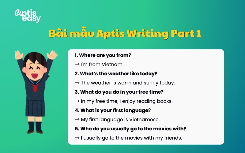 Bài mẫu Aptis Writing Part 1&nbsp;