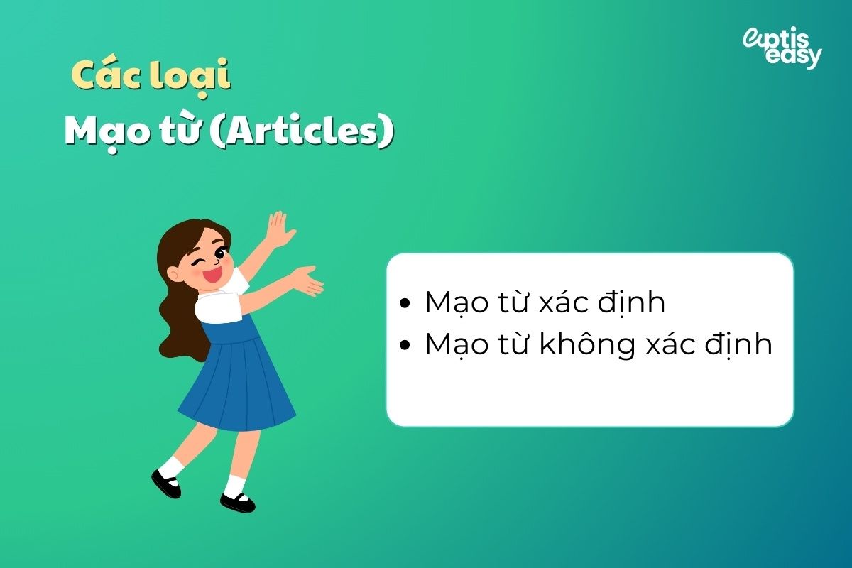 Các loại mạo từ trong Tiếng Anh