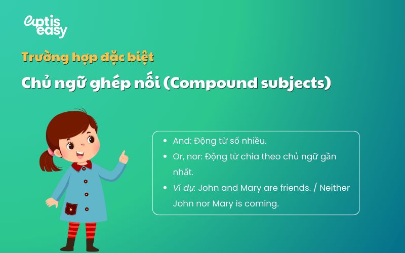 Chủ ngữ ghép nối (Compound subjects)