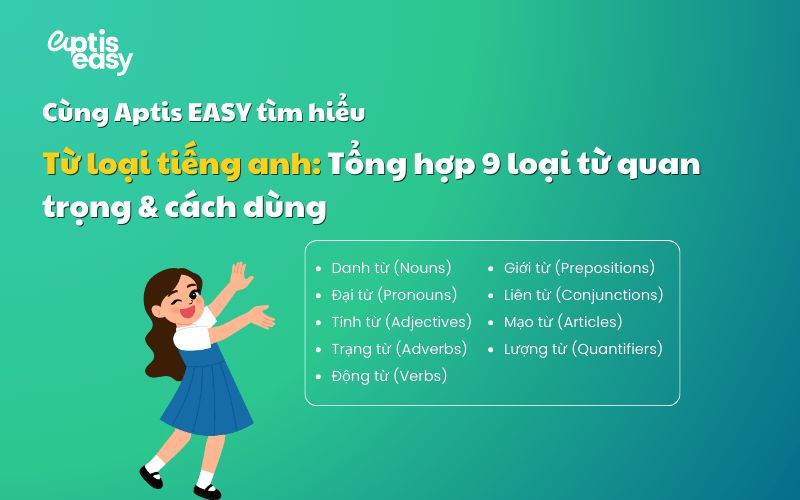 Từ loại tiếng anh: Tổng hợp 9 loại từ quan trọng & cách dùng